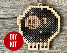 Load image into Gallery viewer, Bob-Bob Black Sheep cross stitch kit by Canadian Stitchery
