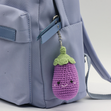 Load image into Gallery viewer, EGGPLANT DIY CROCHET KEY RING KIT