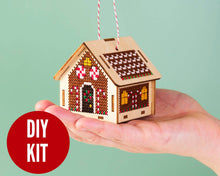Load image into Gallery viewer, 3D gingerbread house kit by Canadian Stitchery