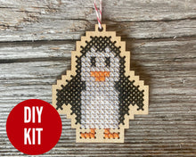 Load image into Gallery viewer, Baby penguin cross stitch kit by Canadian Stitchery