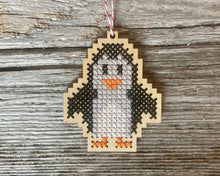 Load image into Gallery viewer, Baby penguin cross stitch kit by Canadian Stitchery