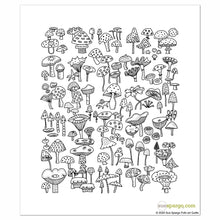 Load image into Gallery viewer, Shroom Boom, Belgium linen embroidery panel by Sue Spargo