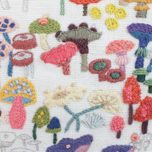Load image into Gallery viewer, Shroom Boom, Belgium linen embroidery panel by Sue Spargo