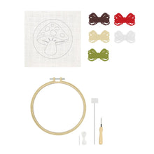 Load image into Gallery viewer, Mushroom Home Decor Punch Needle Kit