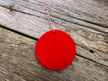 Load image into Gallery viewer, Flying cardinal ornament cross stitch ornament kit
