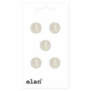 Ecru 2 hole 10 mm round button