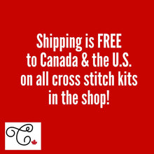 Load image into Gallery viewer, Bob-Bob Black Sheep cross stitch kit by Canadian Stitchery
