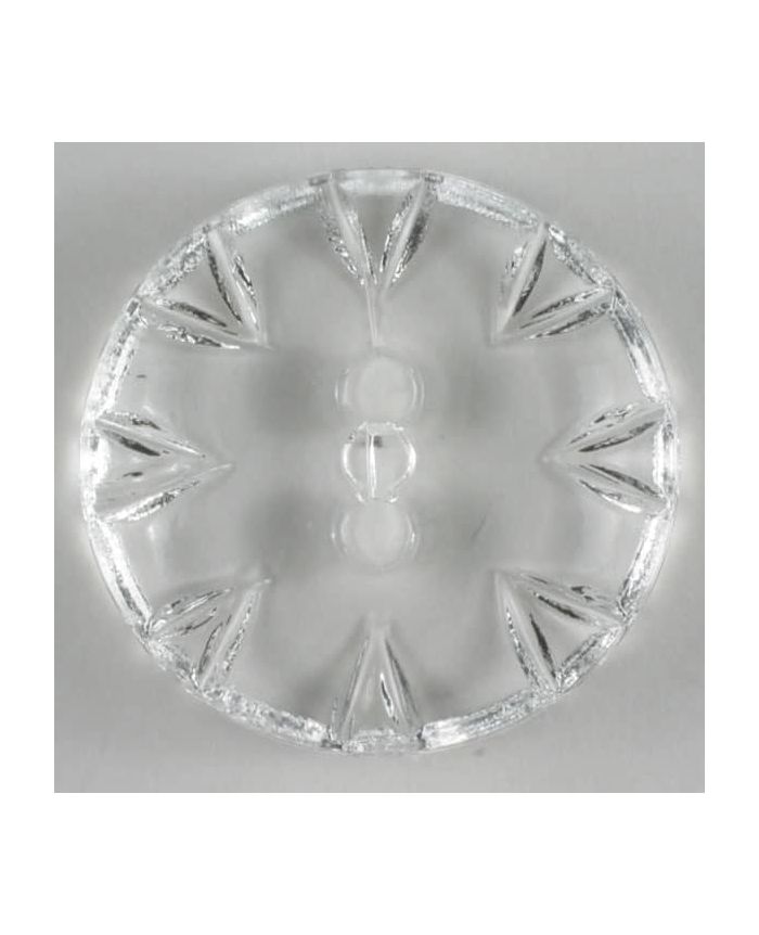 Clear acrylic round 2 hole dill button