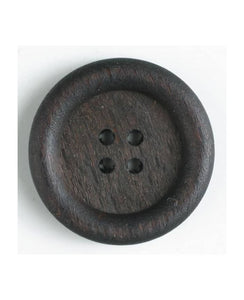 Chocolate Wood 18 mm 4 hole dill button