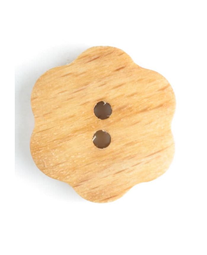 20 mm 2 hole Wood flower dill button