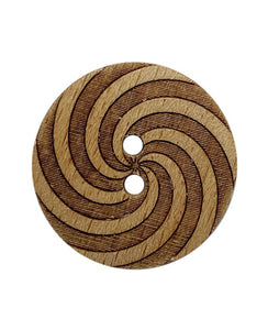 Natural Wood 18 mm 2 hole dill button