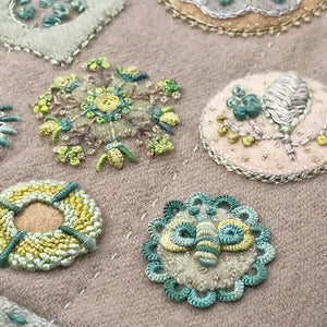 Tranquil Garden Needle Case embellishment threads by Sue Spargo