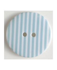 Striped blue with 2 holes - round shape - 20 mm dill button