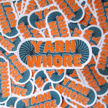 Load image into Gallery viewer, Yarn Whore Sticker | NSFW Crochet Knitting sticker

