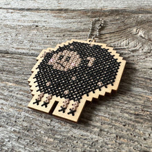 Load image into Gallery viewer, Bob-Bob Black Sheep cross stitch kit by Canadian Stitchery
