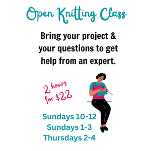 A knitting class to help with any project question