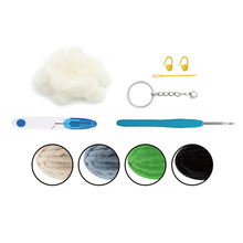 Load image into Gallery viewer, PLUSHY YARN KEY CHAIN DIY KIT - KOALA
