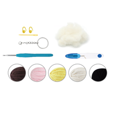 Load image into Gallery viewer, PLUSHY YARN KEYCHAIN DIY KIT - BEE
