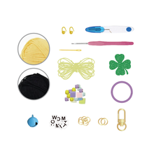Load image into Gallery viewer, SMILEY FACE KEYCHAIN DIY CROCHET KIT
