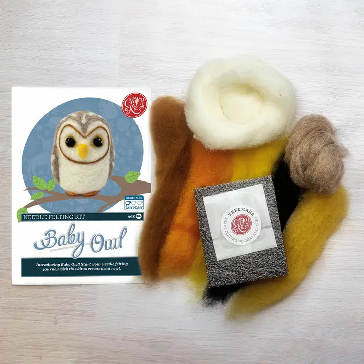 Baby Owl Needle Felting Kit