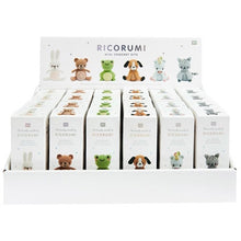 Load image into Gallery viewer, Display of Ricorumi mini crochet kits with cartoon animal illustrations on a white background
