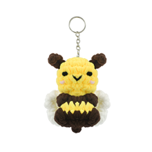 Load image into Gallery viewer, PLUSHY YARN KEYCHAIN DIY KIT - BEE

