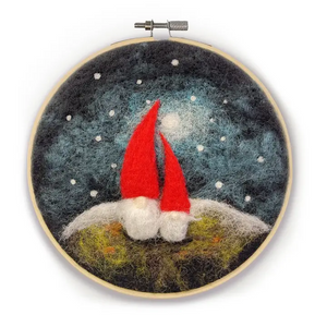 Gnomes in a hoop, Needle Felt Kit