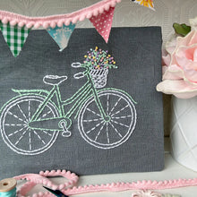 Load image into Gallery viewer, Bicycle Embroidery - i heart stitch art
