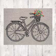 Load image into Gallery viewer, Bicycle Embroidery - i heart stitch art
