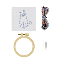 Load image into Gallery viewer, Mittens Kitty Cross Stitch Kit
