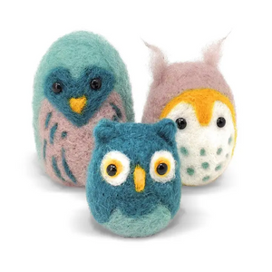 Owl Family Felting Kit