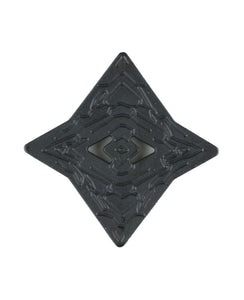 Polyamide button with 2 holes - 4 point star shape - 32 mm & 25 mm by Dill Buttons
