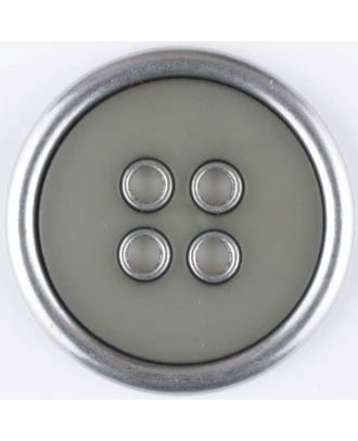 30 mm Round metal & acrylic Dill Buttons