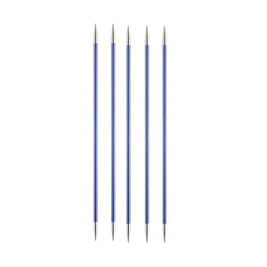 6" length, Knitter's Pride Zing Double Pointed Needles sizes 2.25mm-8mm
