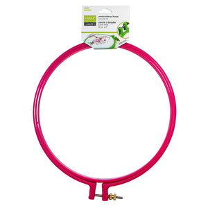 Embroidery Hoop/plastic 8" pink & 10" blue