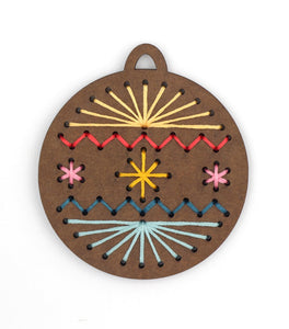 Wood Ornament Embroidery Kit by Kiriki Press