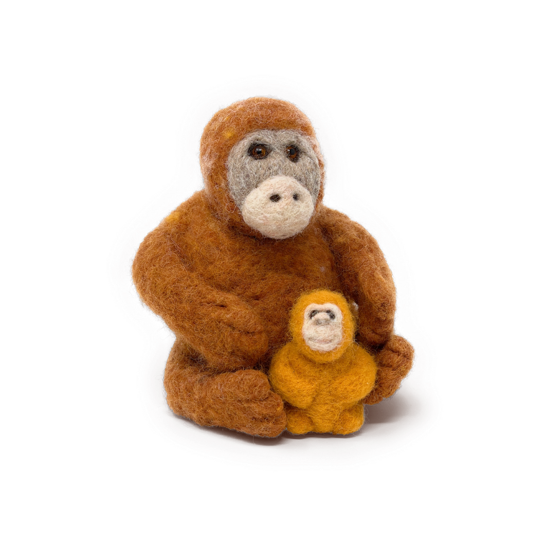 orangutan & baby Needle Felting Kit