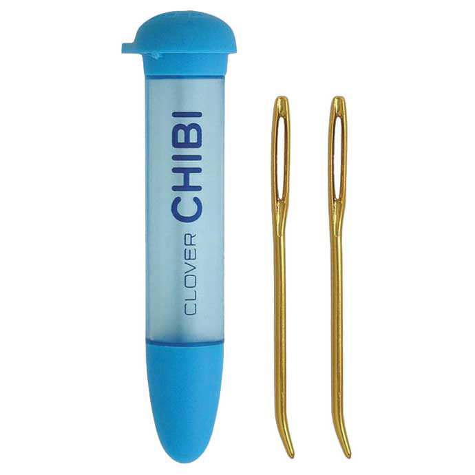 Chibi darning needles & blue cylinder case