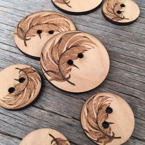 Wood Button 0.75" Collection